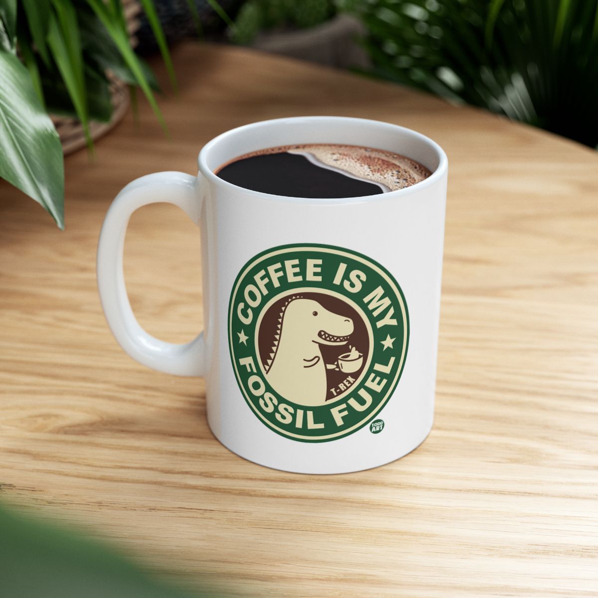 Coffee Is My Fossil Fuel Dinosaur Mug