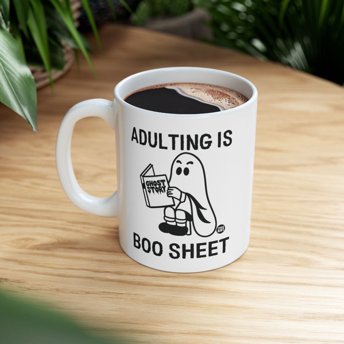 Adulting Is Boo Sheet Ghost Story Novelty Mug