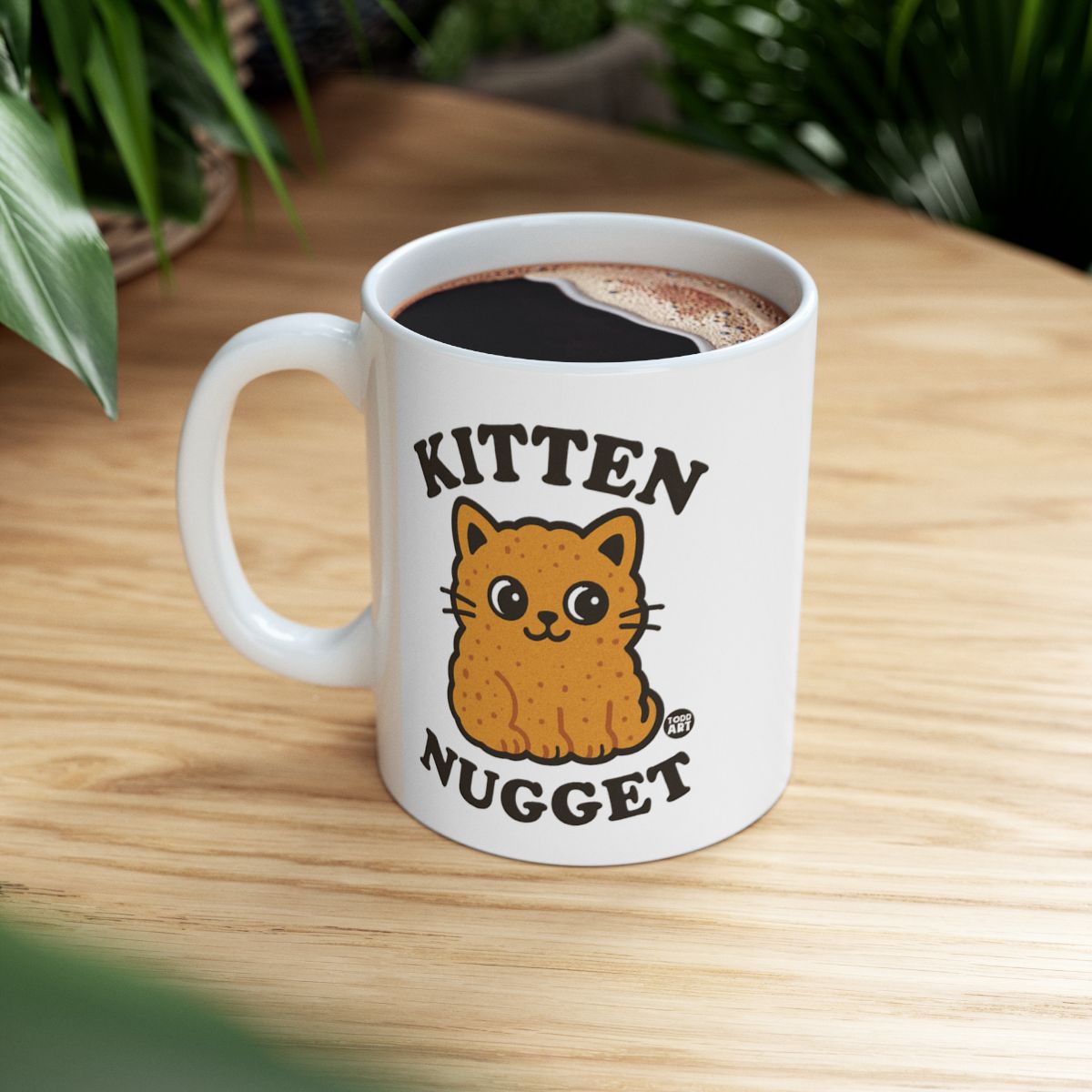 Cute Kitten Nugget Design Coffee Mug for Cat Lovers
