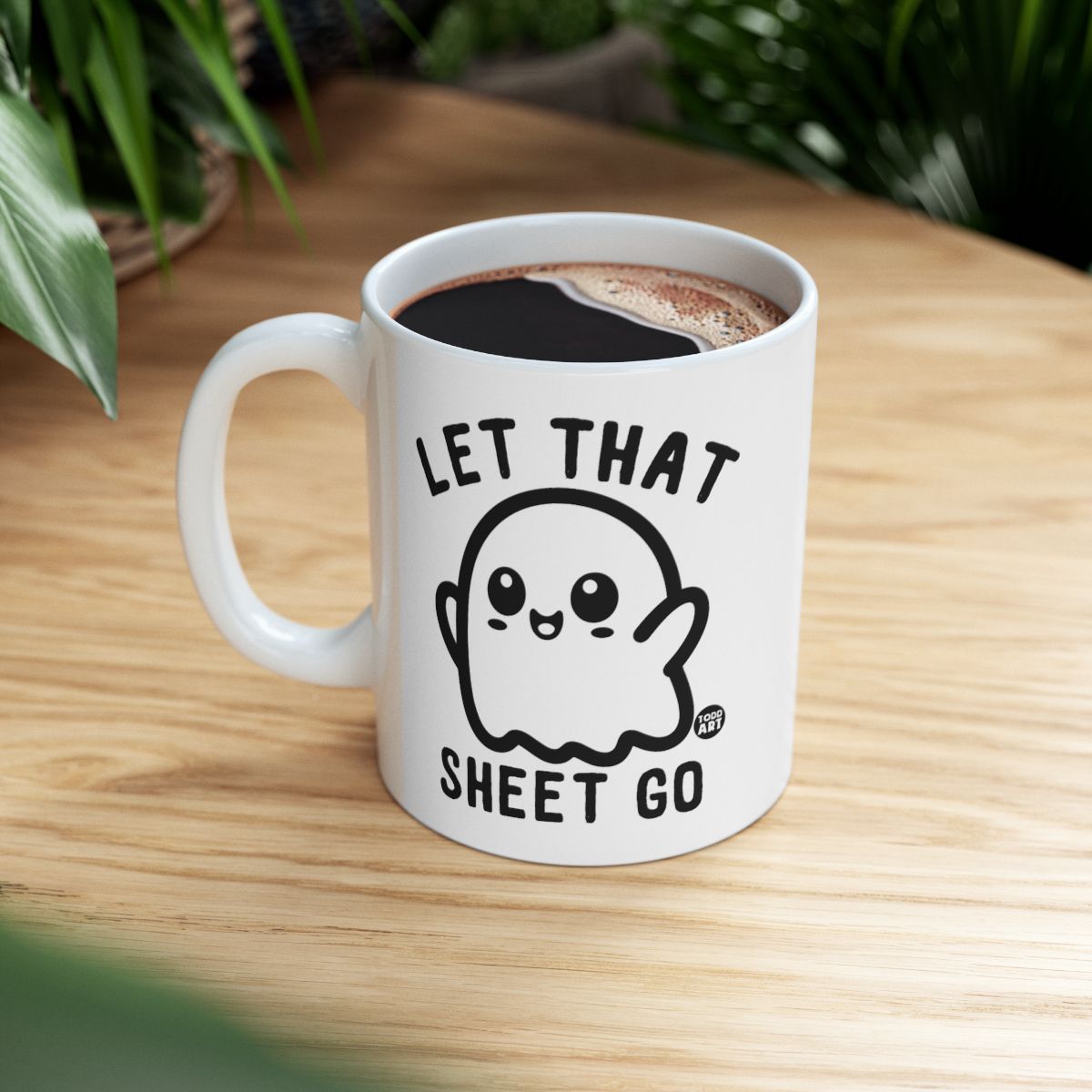 Let That Sheet Go Adorable Ghost Coffee Mug