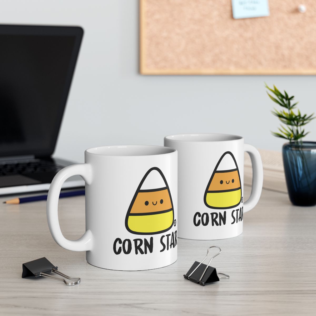Cute Corn Star Halloween Office Desk Coffee Mug
