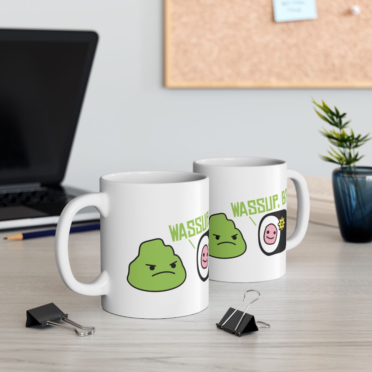 Wassup Bro Emoji Faces Office Mug for Coffee Lovers