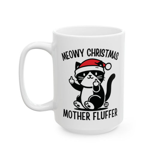 Meowy Christmas Mother Fluffer Funny Cat Mug Gift