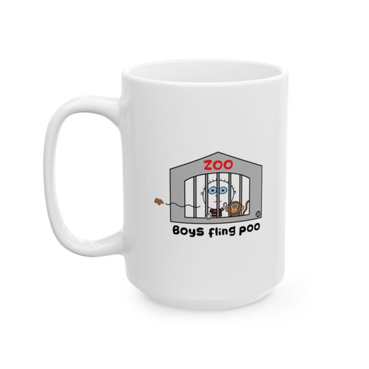 Boys Fling Poo Zoo Illustrated Mug Product