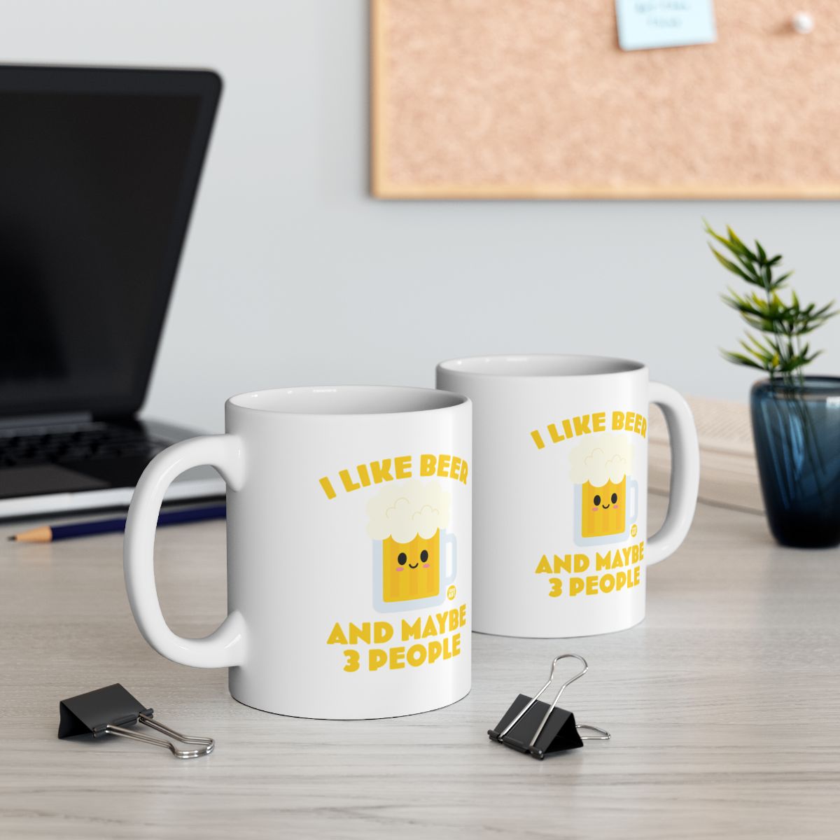 I Like Beer And Maybe 3 People Funny Office Mug