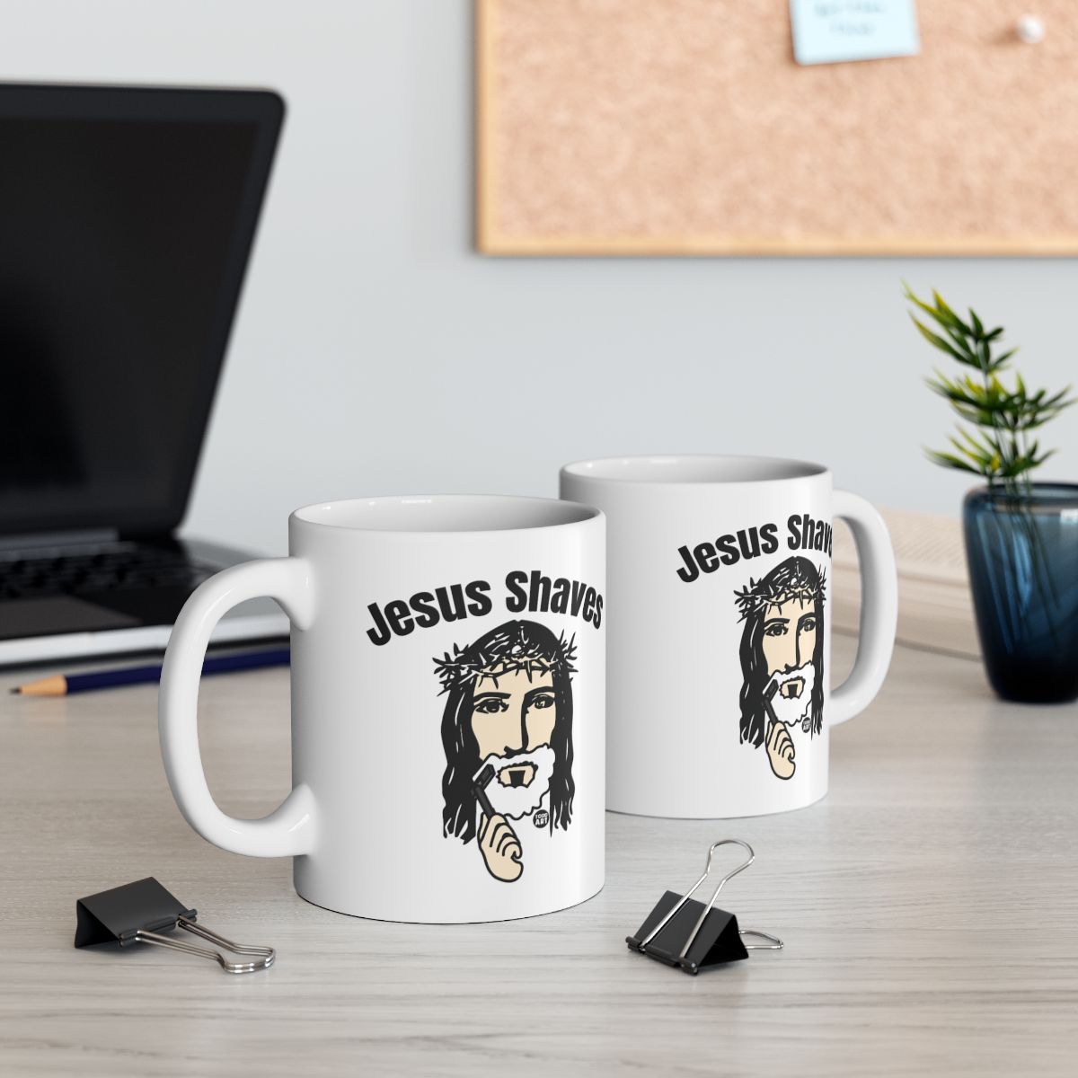Jesus Shaves Funny Coffee Mug for Your Office Desk