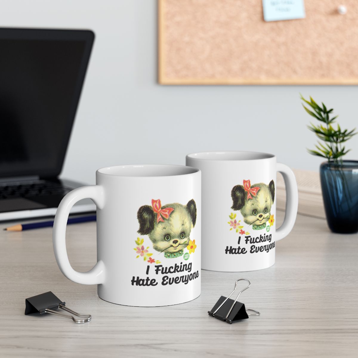 I Fucking Hate Everyone Mug with Cute Bear Design