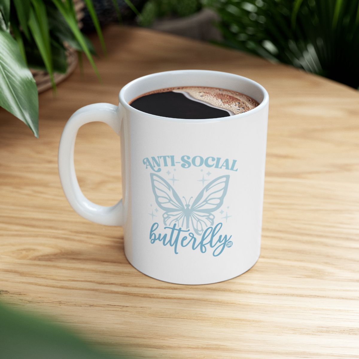 Anti-Social Butterfly Funny Coffee Mug Butterfly