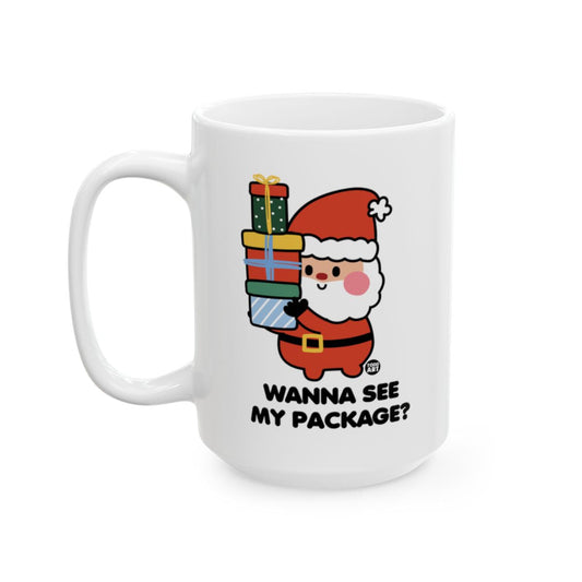 Santa Holding Gifts with Funny Message Mug