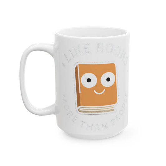 I Like Books More Than People Design Mug
