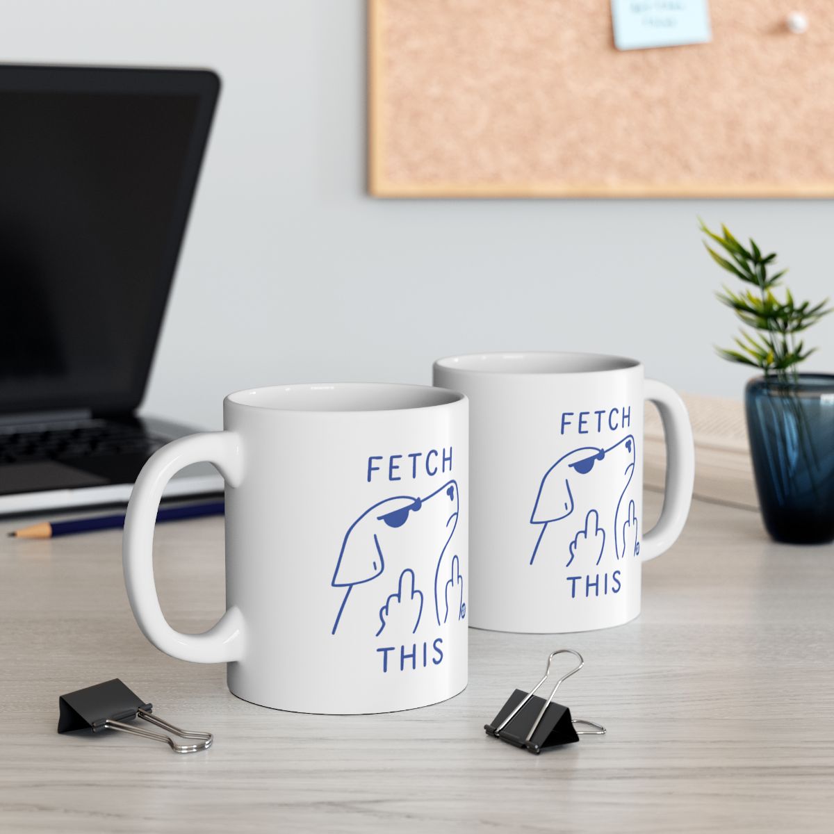 Funny Dog Fetch This Illustration Mug for Coffee Lovers