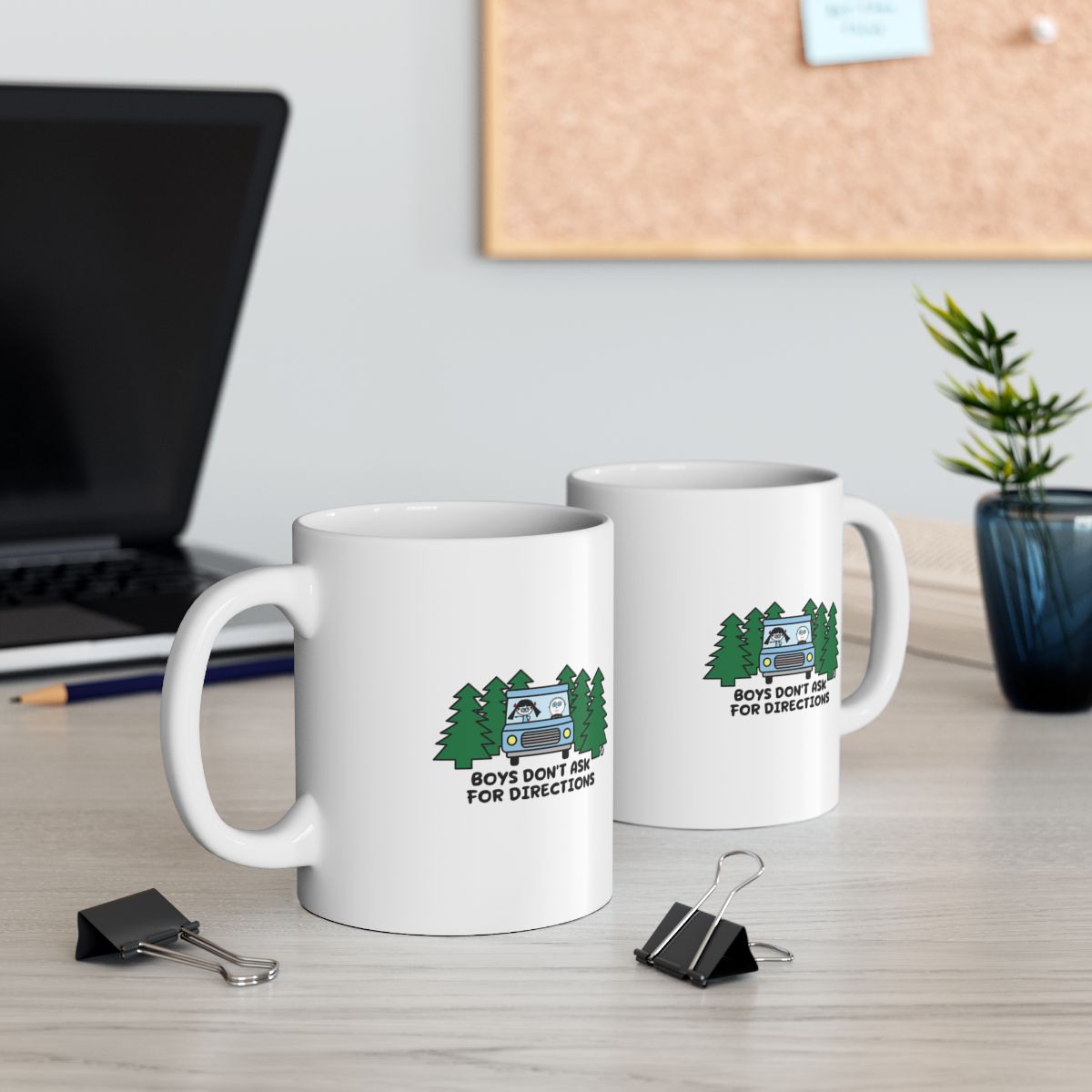 Boys Don't Ask for Directions Camper Coffee Mug