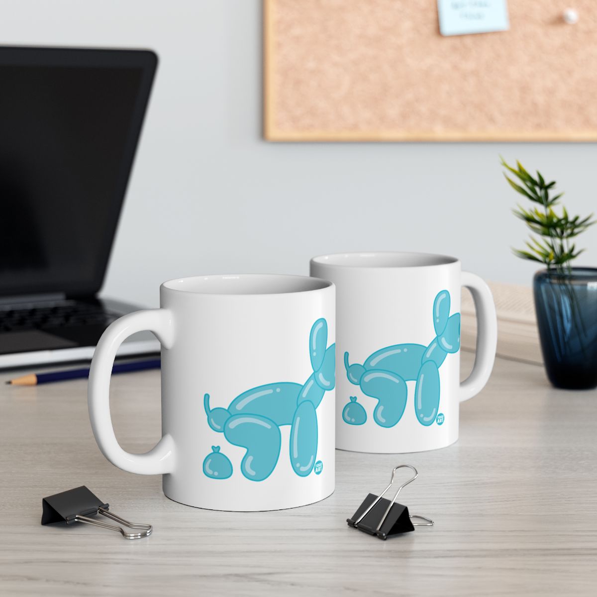 Balloon Animal Design White Ceramic Mug Product