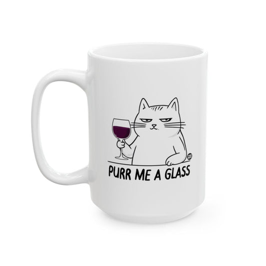 Purr Me A Glass Cat Mug Funny Coffee Tea Cup Gift