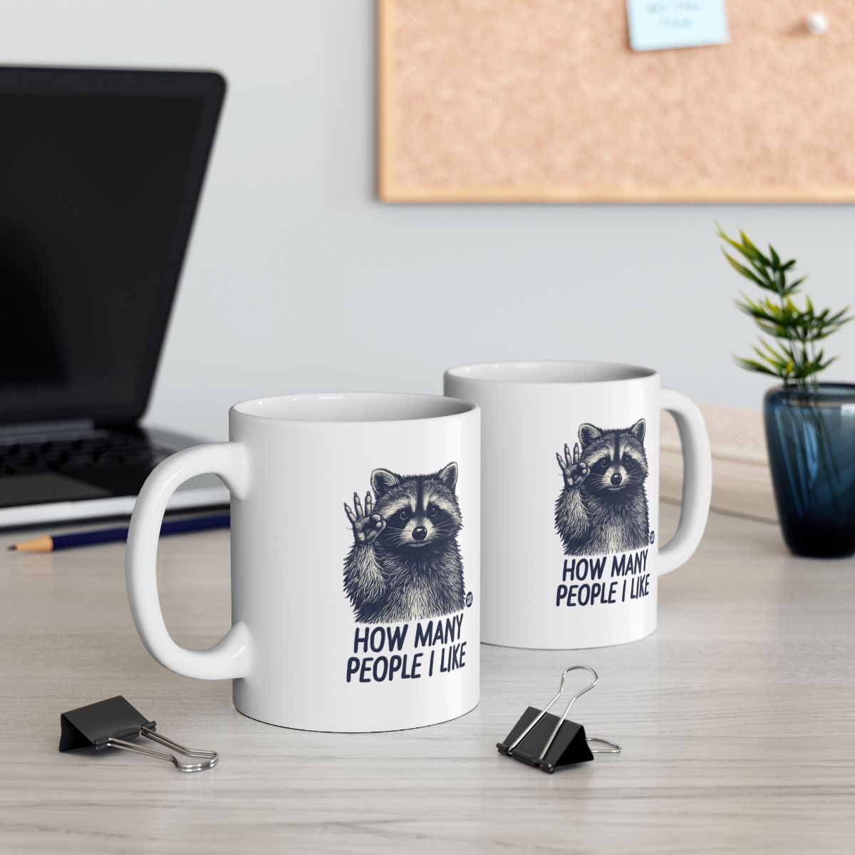 How Many People I Like Raccoon Graphics Mug