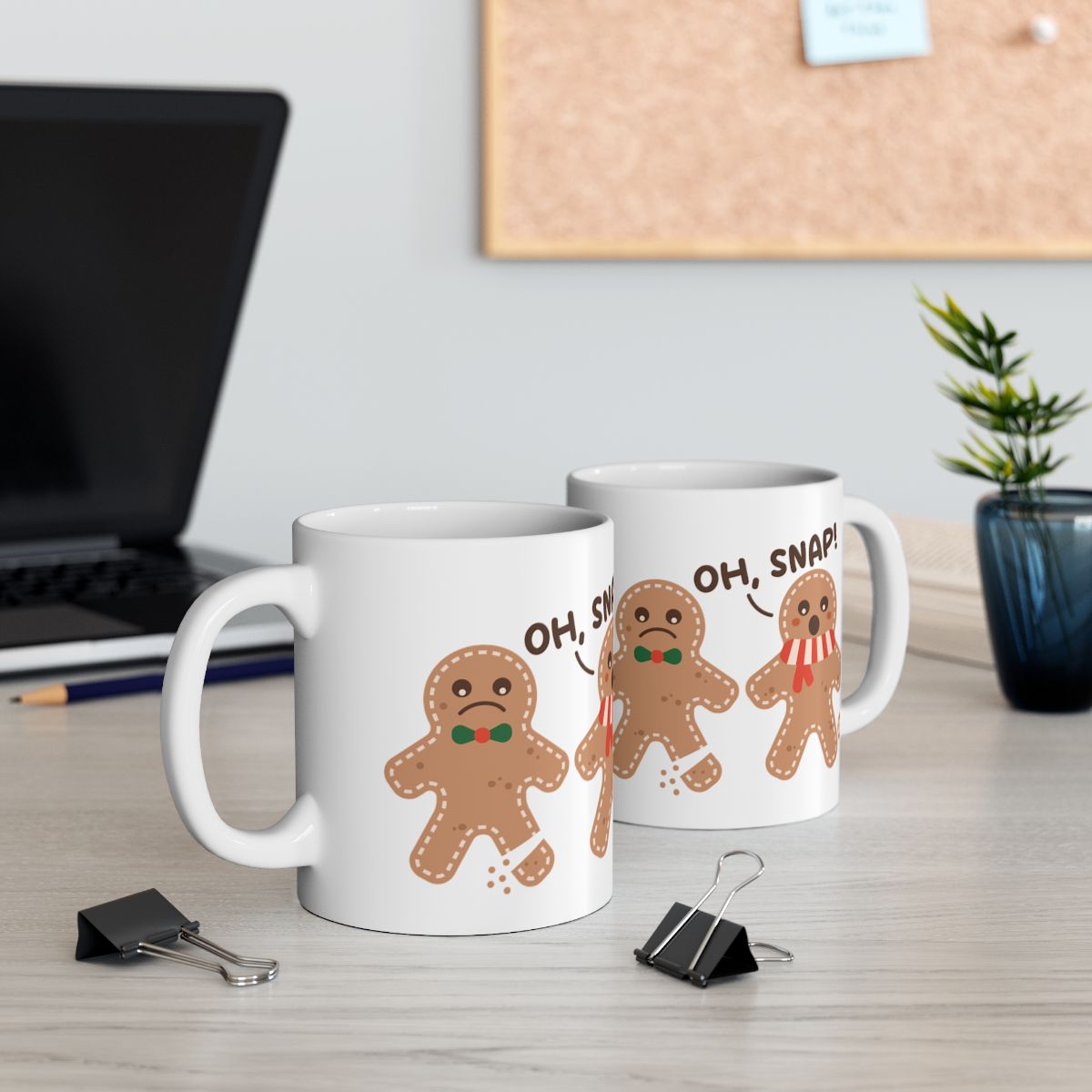 Oh Snap Gingerbread Man Mug Christmas Holiday Gift
