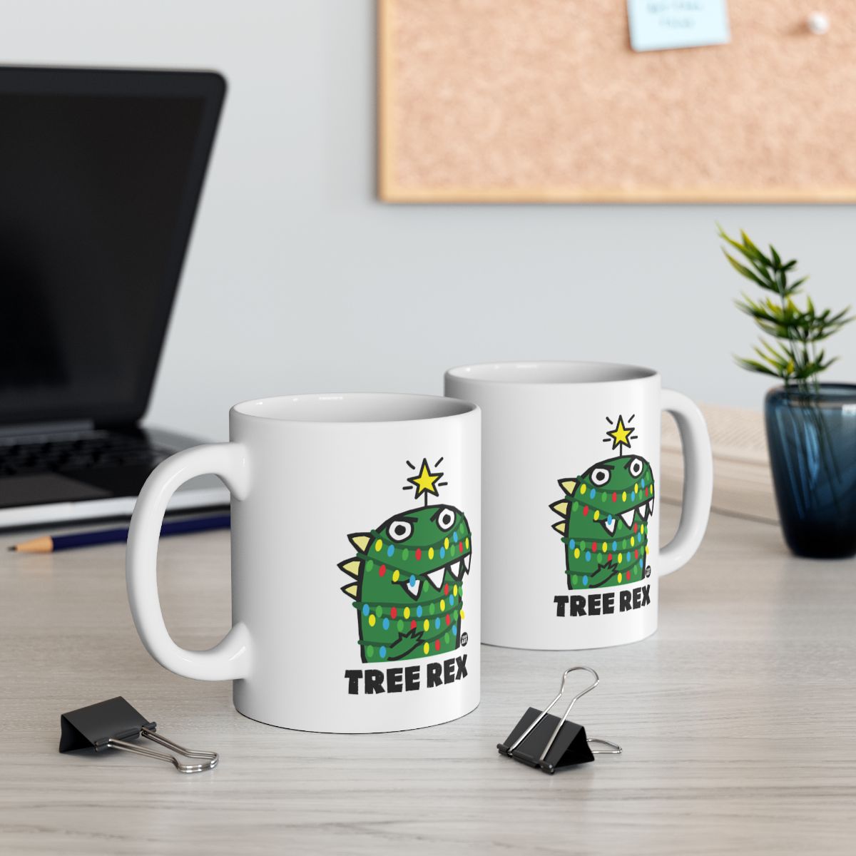Tree Rex Cartoon Dinosaur Coffee Mug