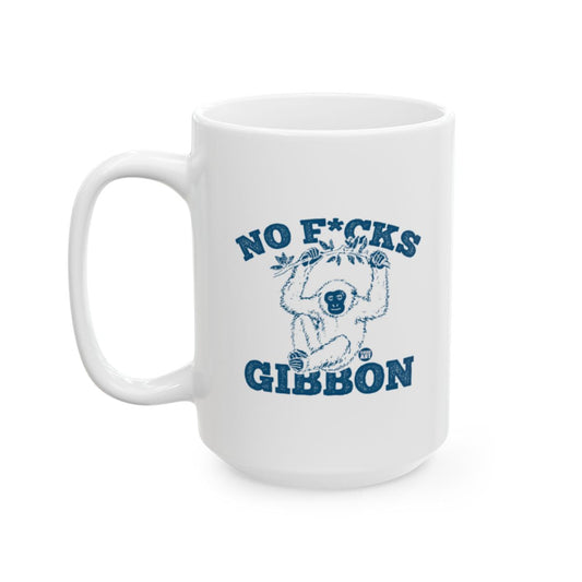 No F*cks Gibbon Mug with Hilarious Design