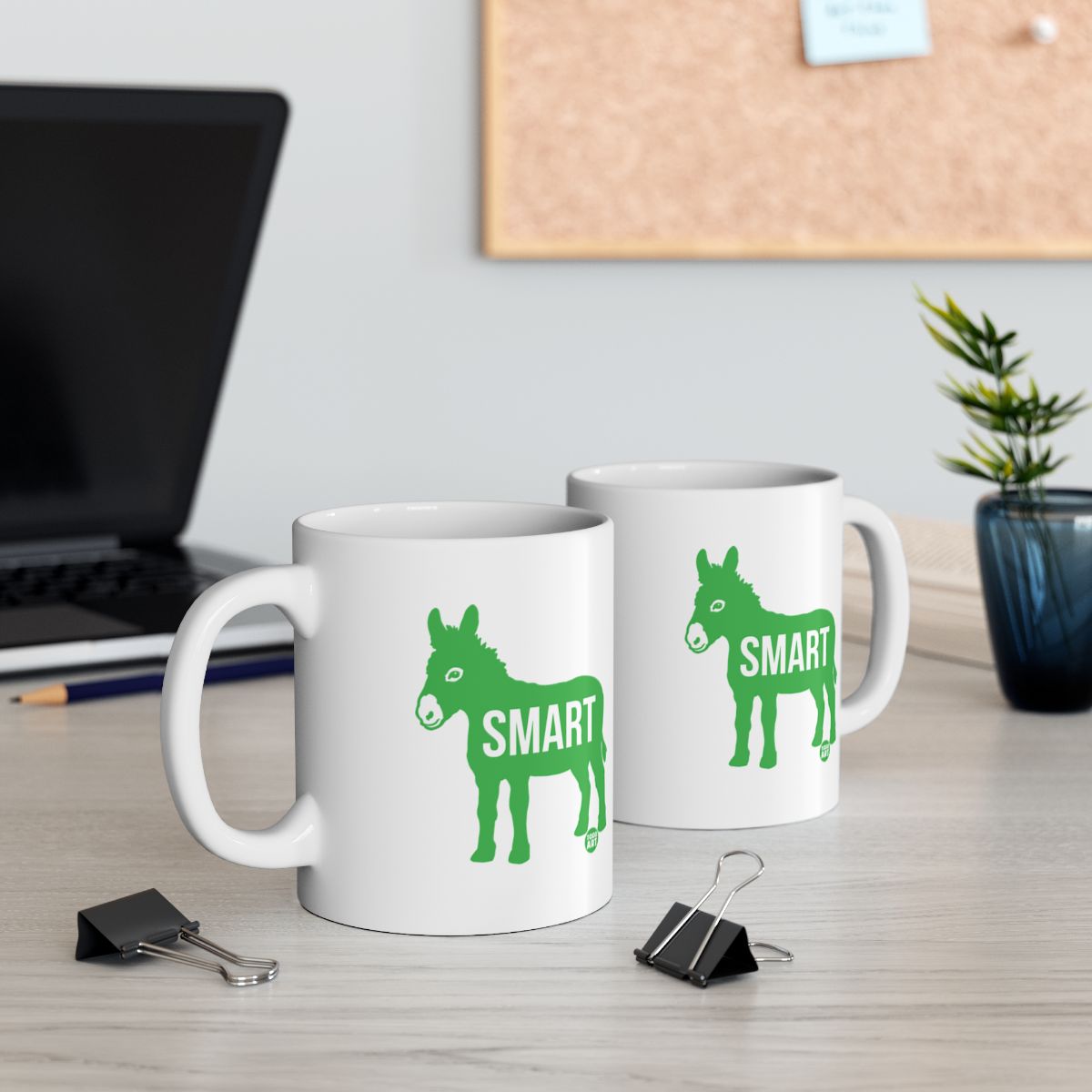 SMART Donkey Design White Coffee Mug for Office
