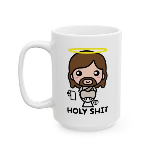 Humorous Holy Character with Toilet Paper Mug