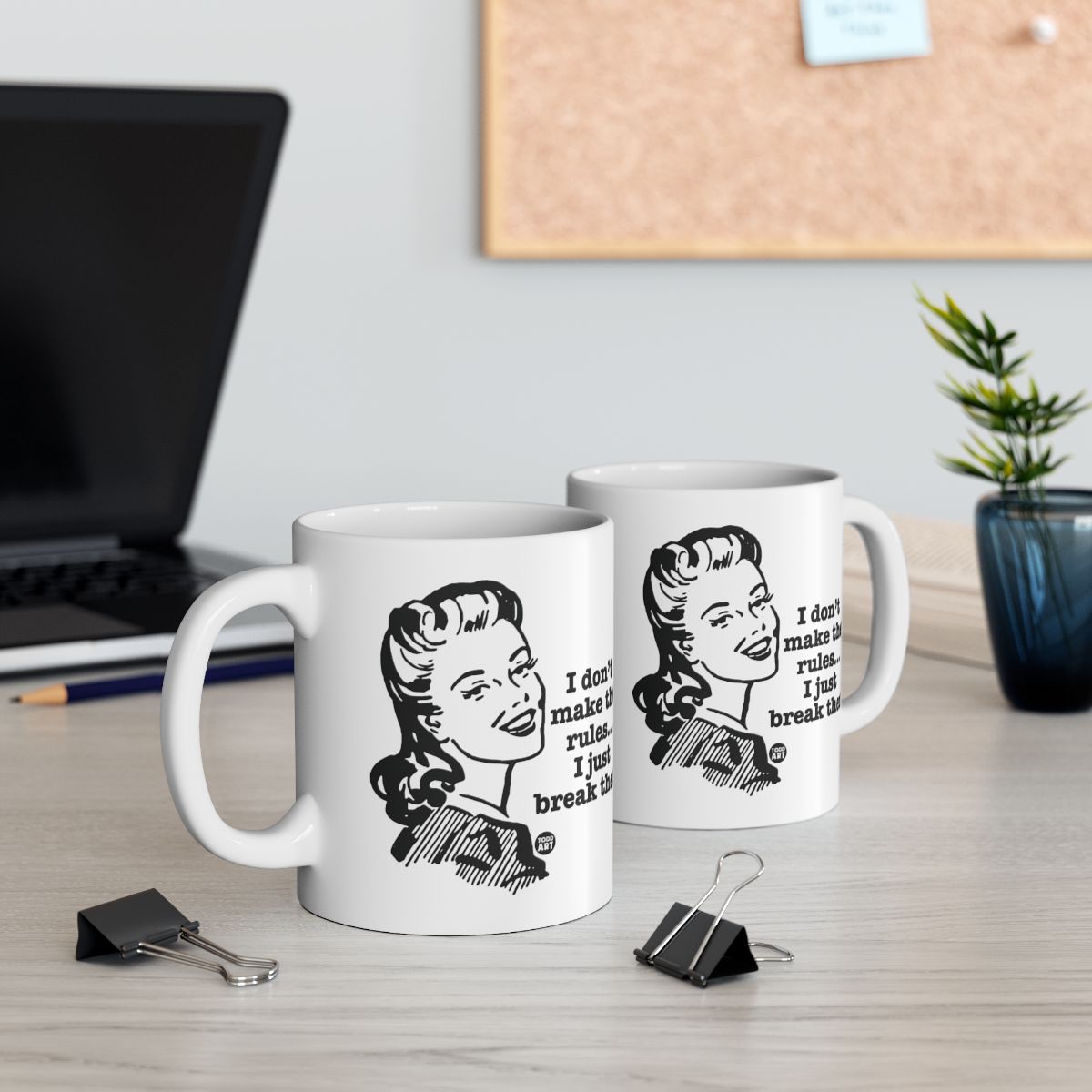 Vintage Style 'I Just Break Them' Coffee Mug