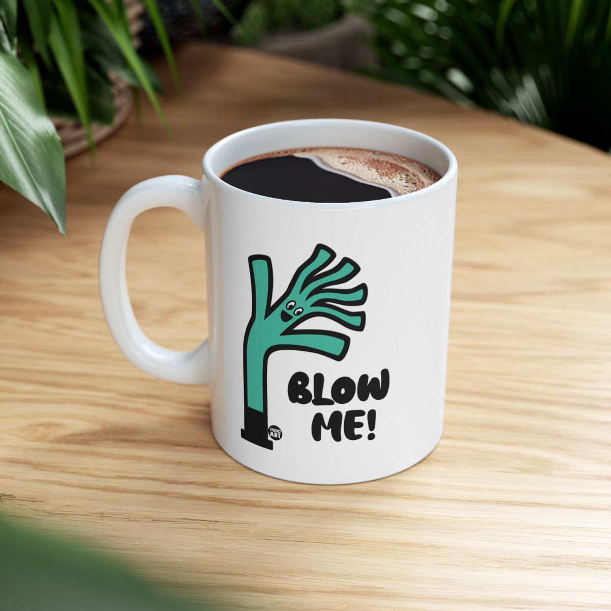 Blow Me Wacky Inflatable Tube Guy Mug