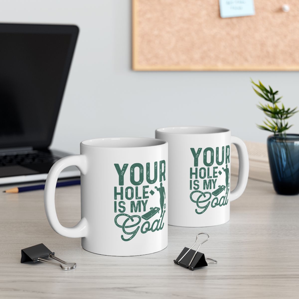 Your Hole Is My Goal Motivational Mug Set