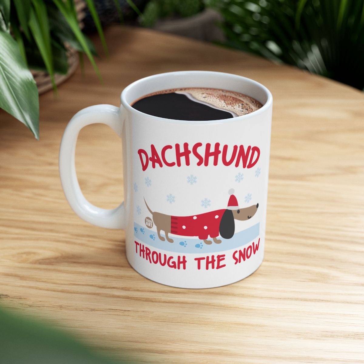 Dachshund Through The Snow Coffee Mug Cup Product