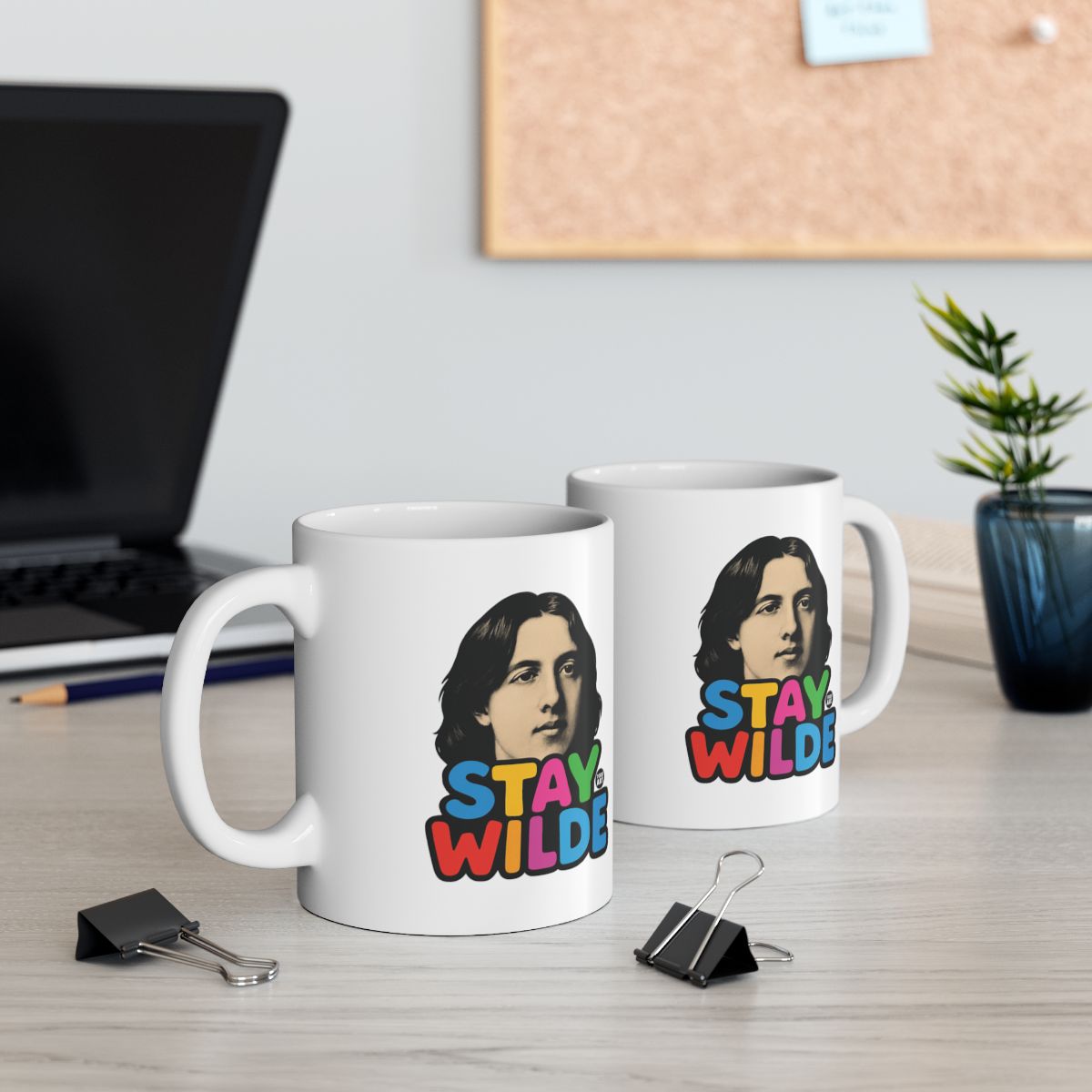 Stay Wilde Colorful Typography Mug for Coffee and Tea