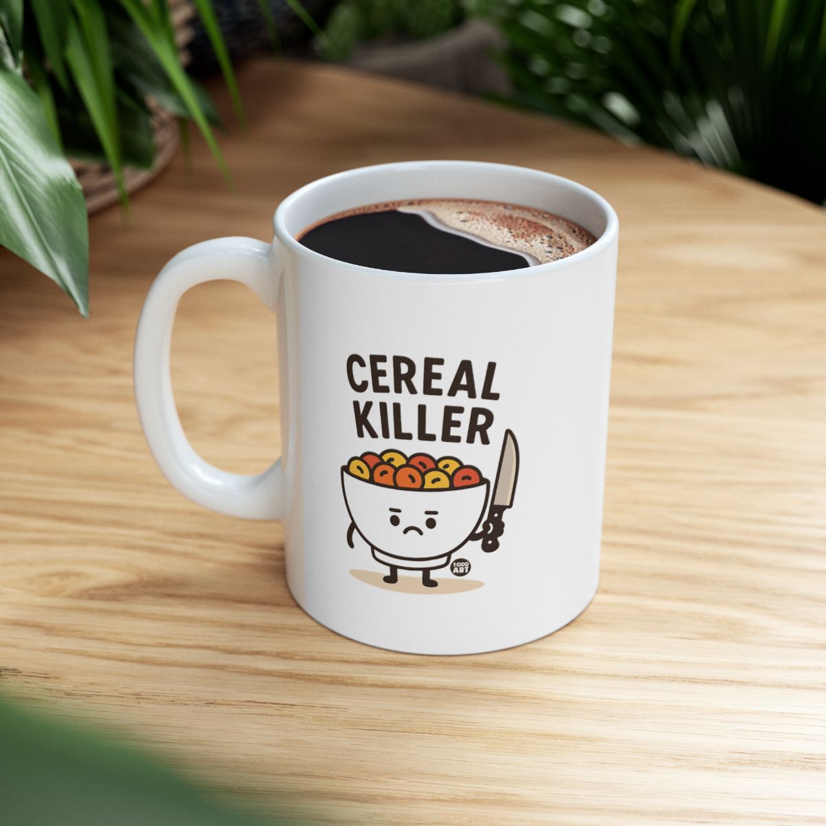 Cereal Killer Mug with Cute Bowl Illustration