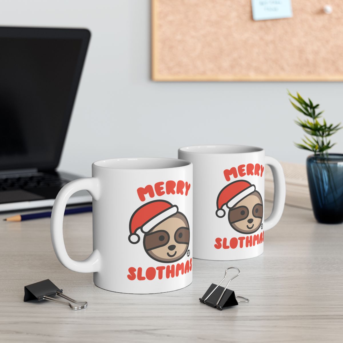 Merry Slothmas Cute Holiday Coffee Mug for Christmas