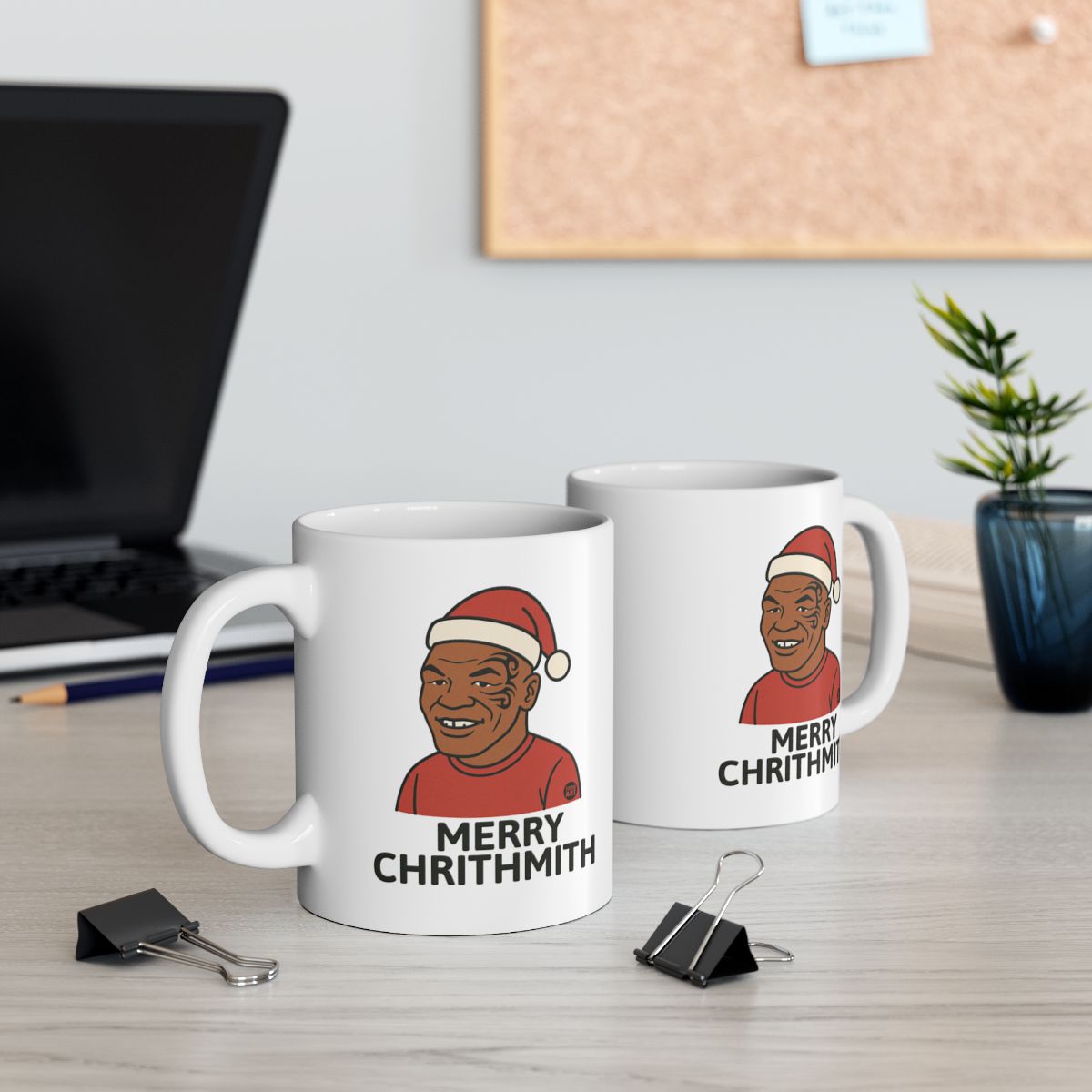 Merry Chrithmith Santa White Ceramic Coffee Mug