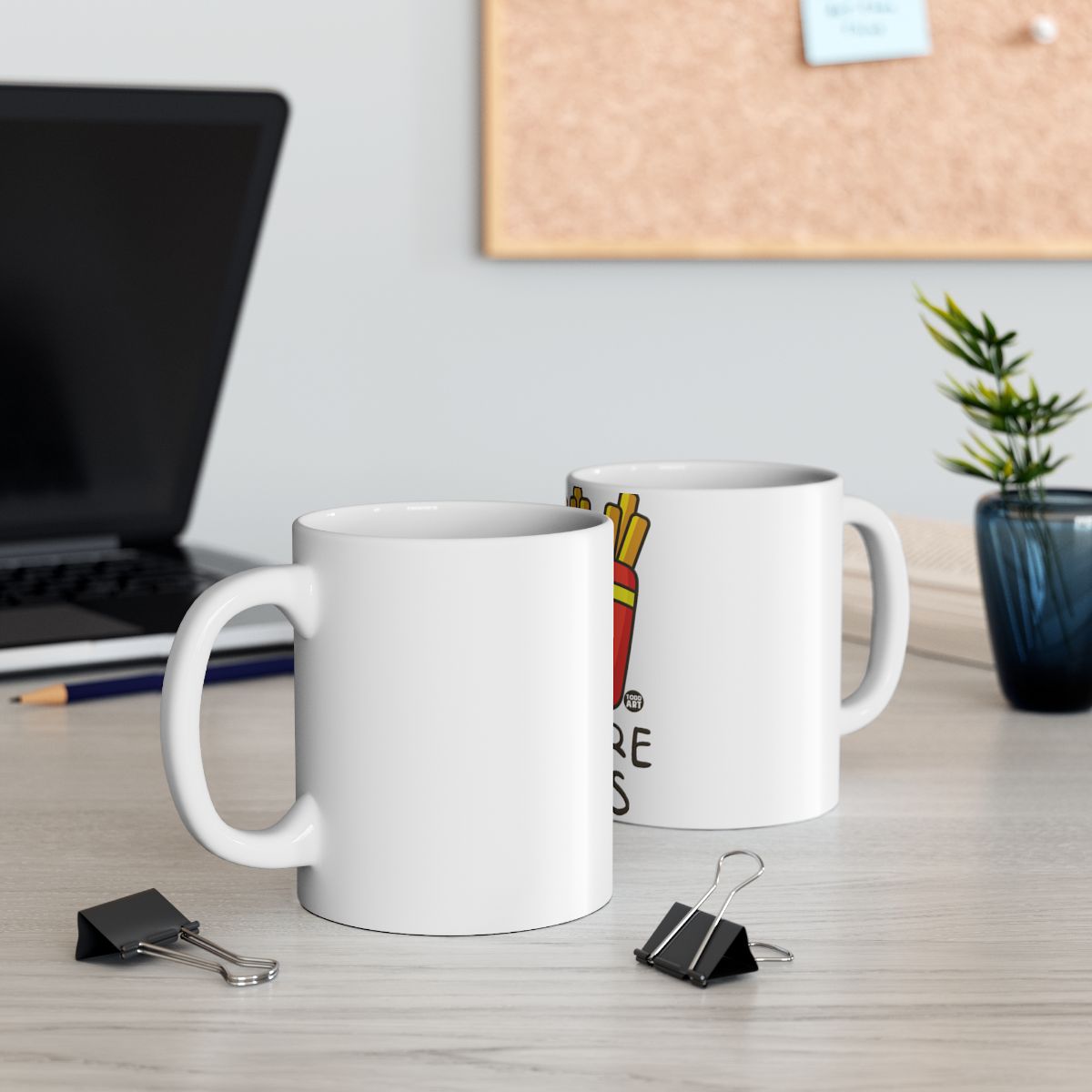 Funny French Fries Mug Office Desk Decor Gift Mug
