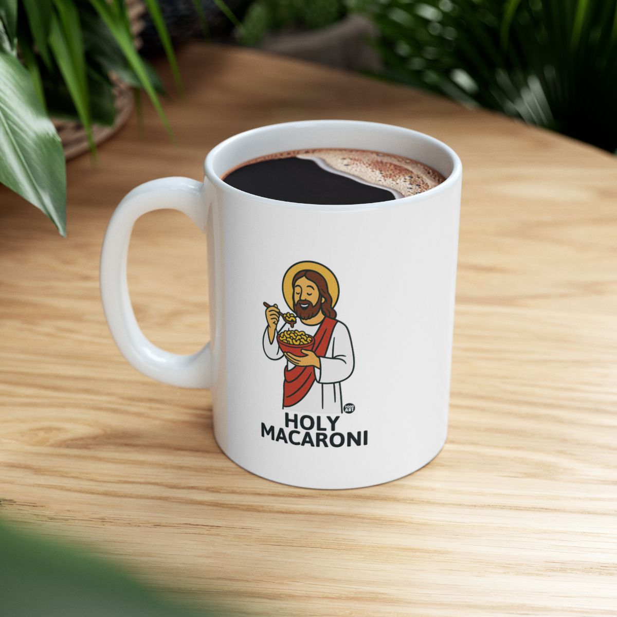 Holy Macaroni Design Coffee Mug for Fun Drinks