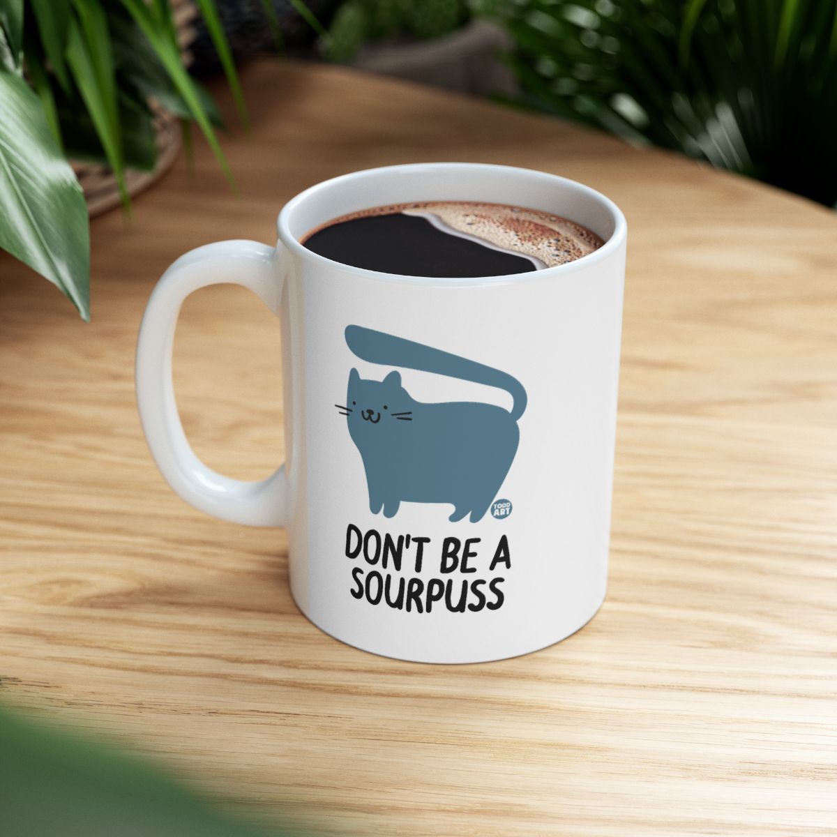Don't Be a Sourpuss Cute Funny Cat Mug product