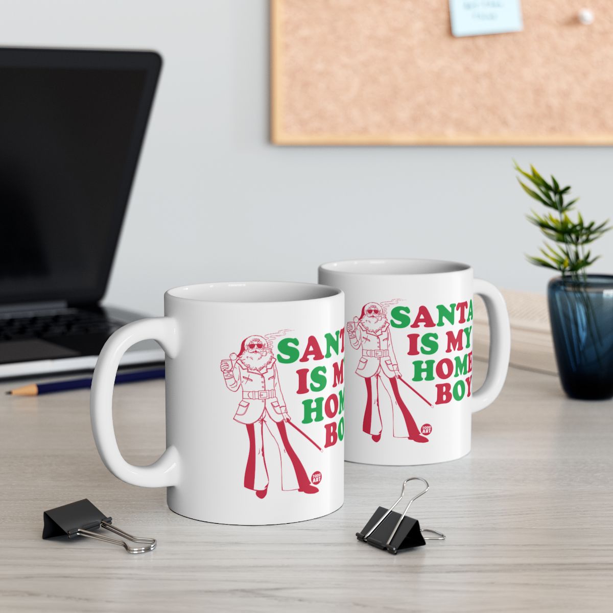 Santa Is My Home Boy Coffee Mug