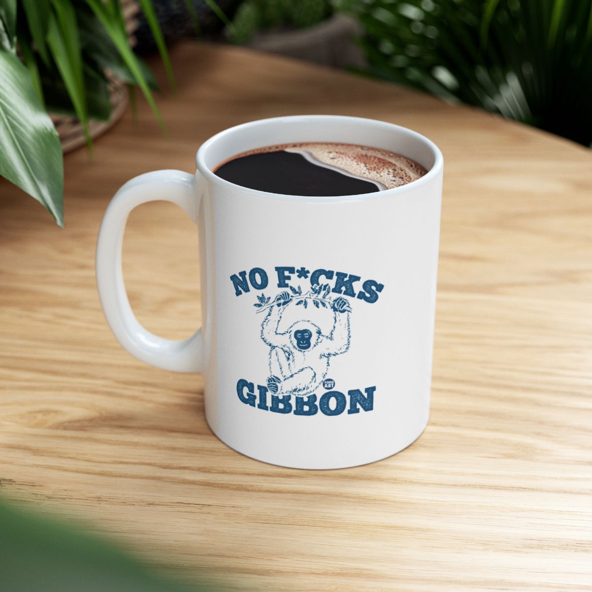 Funny No F*cks Gibbon Mug for Coffee and Tea