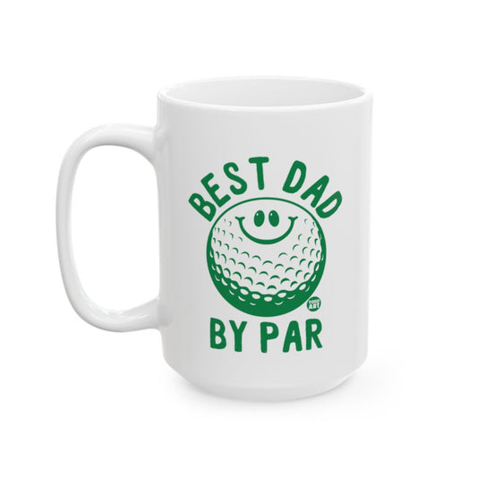 Best Dad By Par Golf Ball Illustration Mug