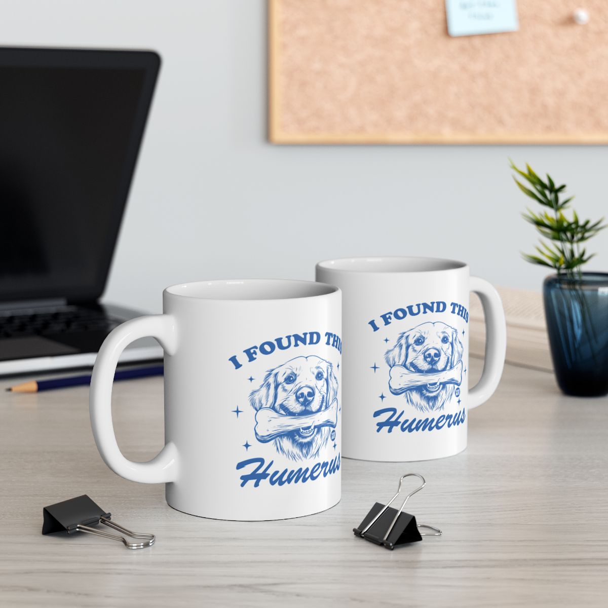 I Found This Humerus Printed White Coffee Mug