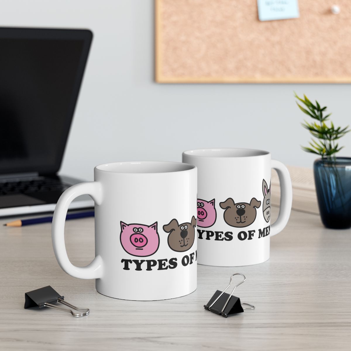 Types of Men Funny Animal Faces Coffee Mug