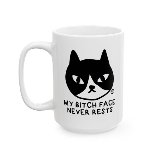 My Bitch Face Never Rests Funny Cat Mug Product