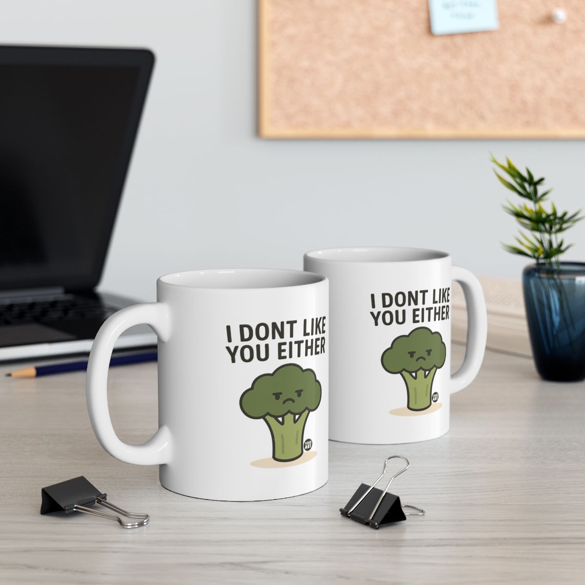 Funny Broccoli Quote White Ceramic Mug