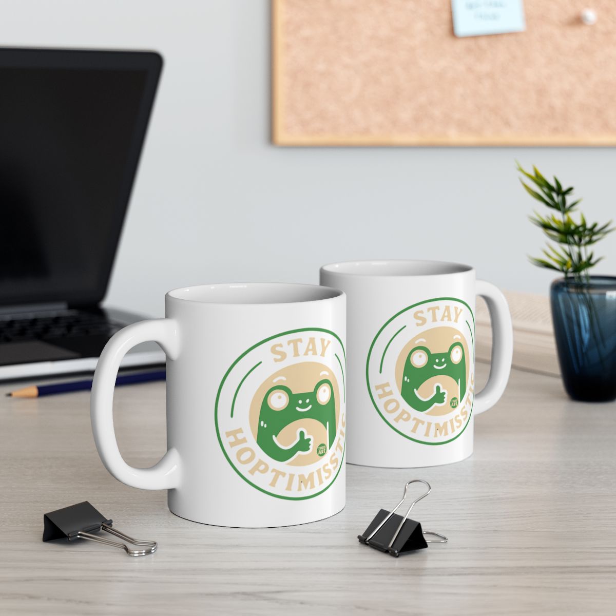 Stay Hoptimistic White Ceramic Mug product
