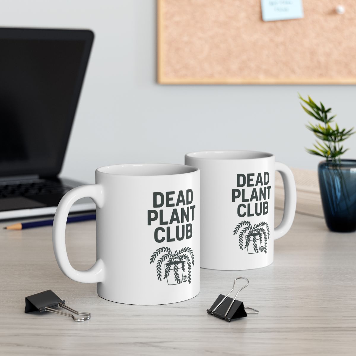 Dead Plant Club White Coffee Mug Office Decor