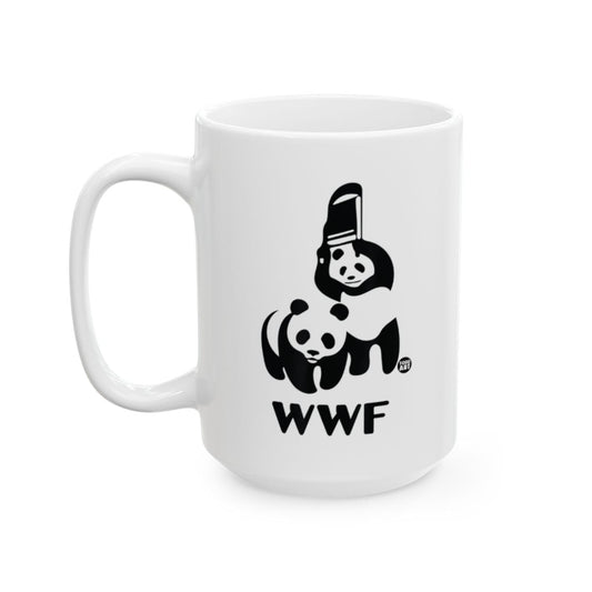 Cute Panda Design WWF Logo Printed Coffee Mug