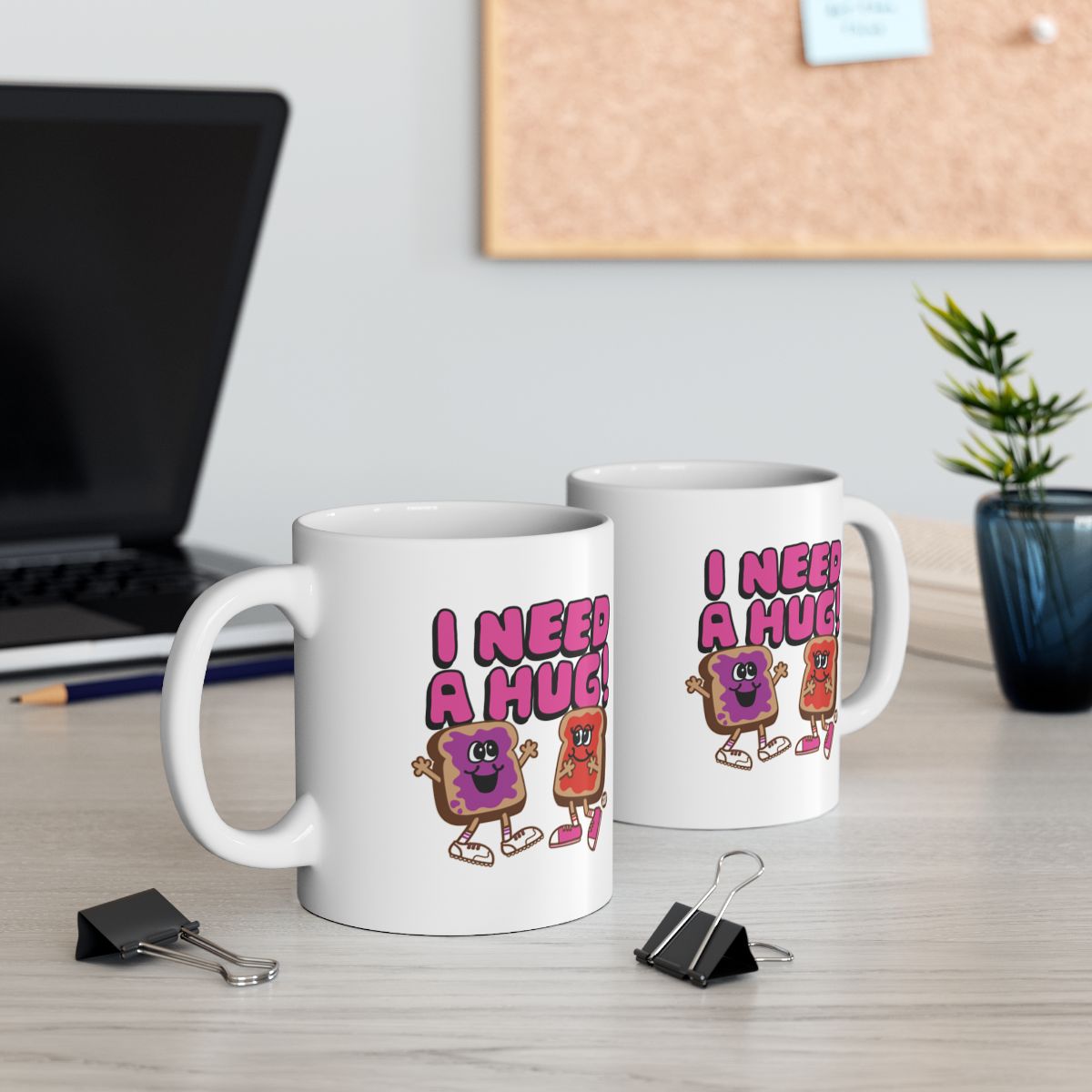 I Need A Hug Funny Cartoon Character Coffee Mugs