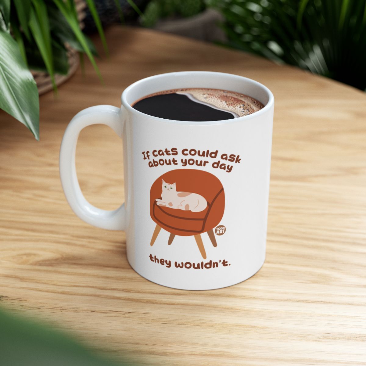 If Cats Could Ask About Your Day Mug Design