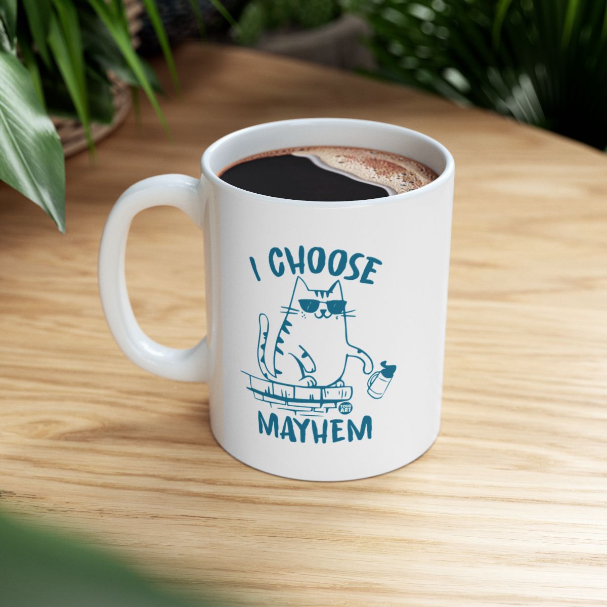 I Choose Mayhem Funny Cat  Coffee Mug