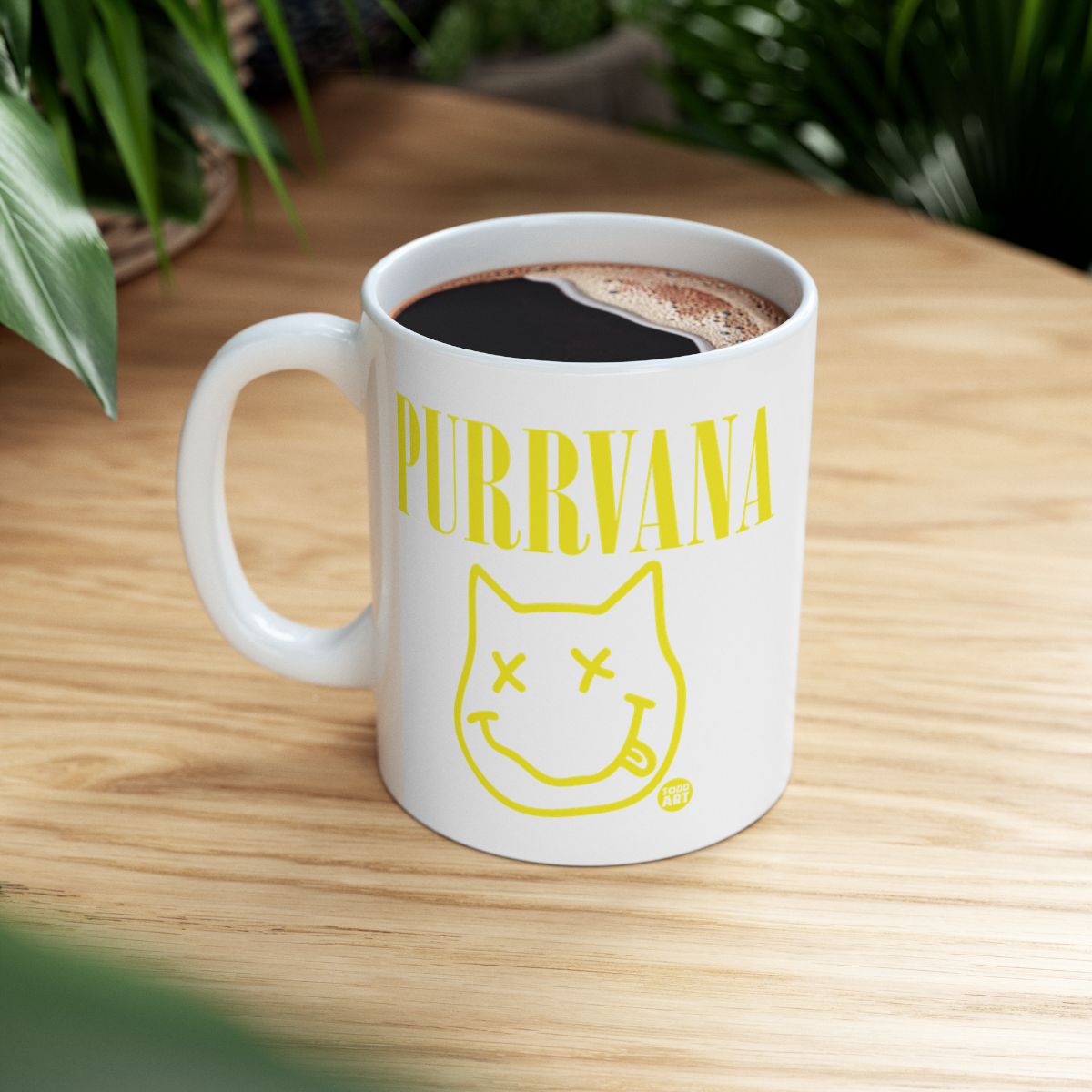 PURRVANA Cat Design Mug with Fun Graphic Print