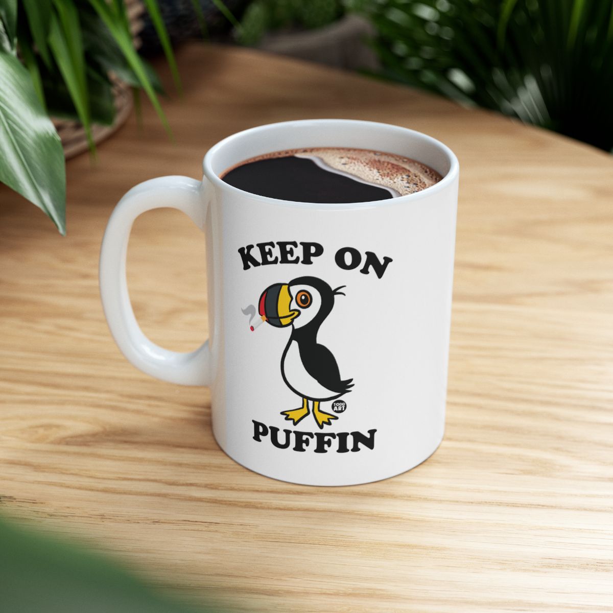 Keep On Puffin Graphic on Coffee Mug Product